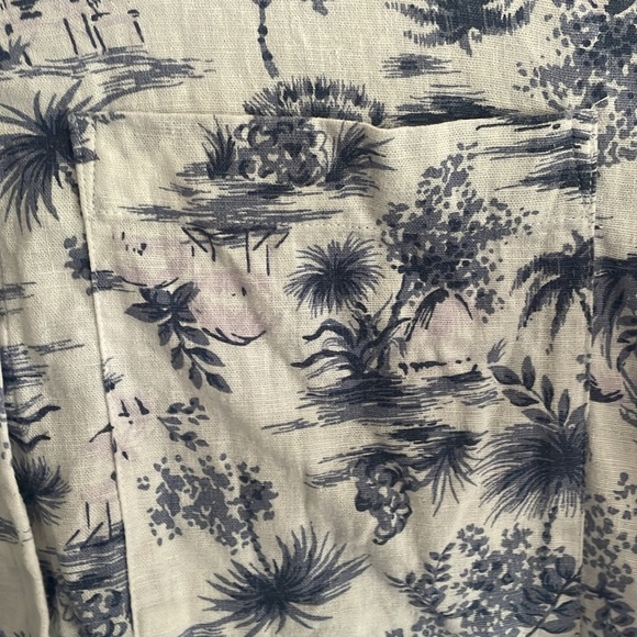 Abercrombie and Fitch Women’s Cropped Boxy Linen Button Down Shirt Medium White - Picture 7 of 7